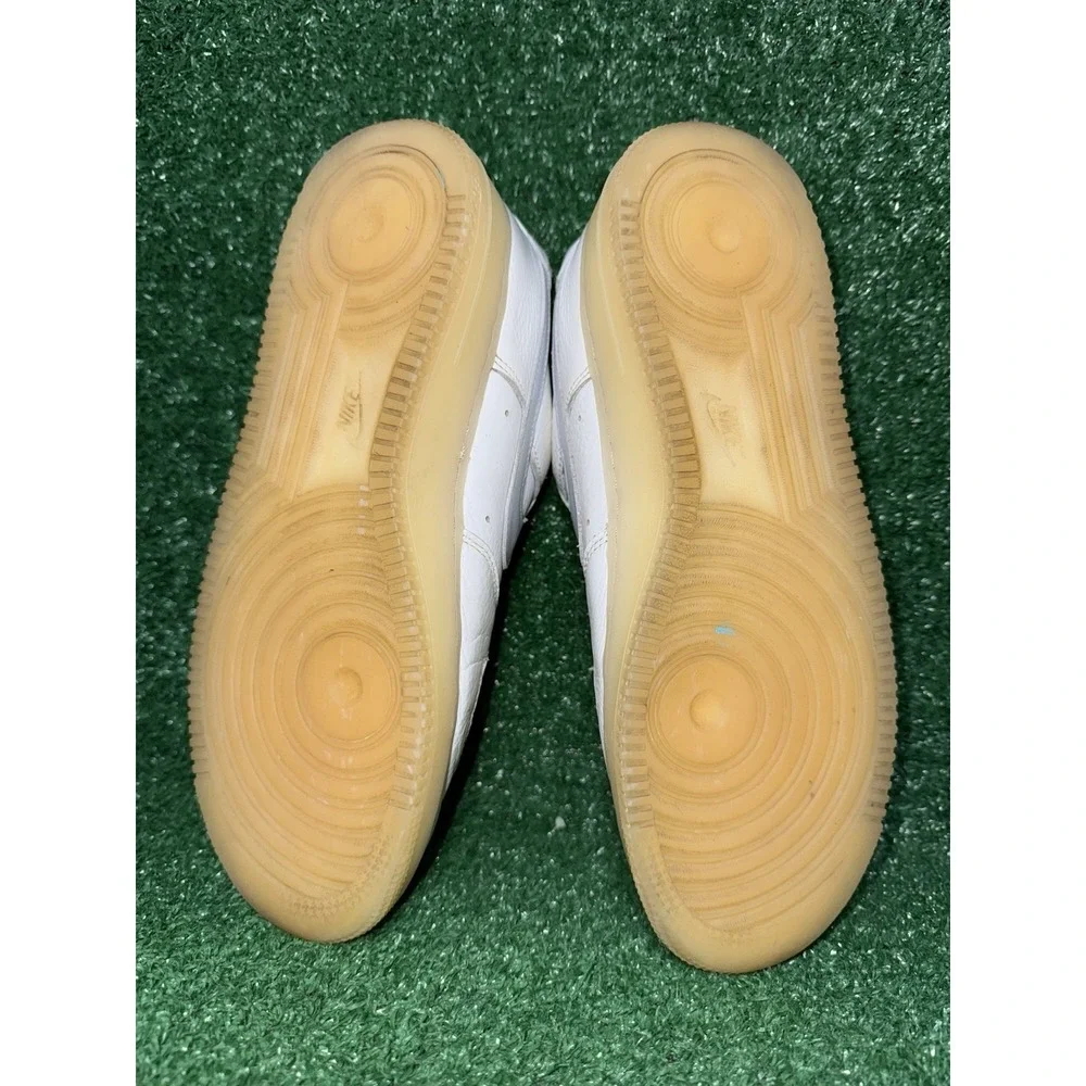 Nike Air Force 1 Low Womens 9.5 Mens 8 White Leather Casual Shoes Daily Sneakers
